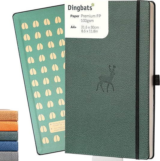 Dingbats* - Wildlife Dotted Extra Large A4 Notebook - PU Leather Hardcover by DingbatsNotebooks