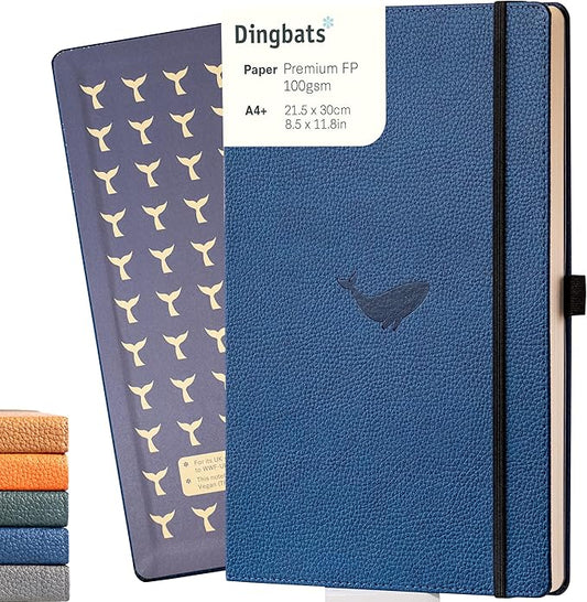 Dingbats* - Wildlife Plain Extra Large A4 Notebook - PU Leather Hardcover by DingbatsNotebooks