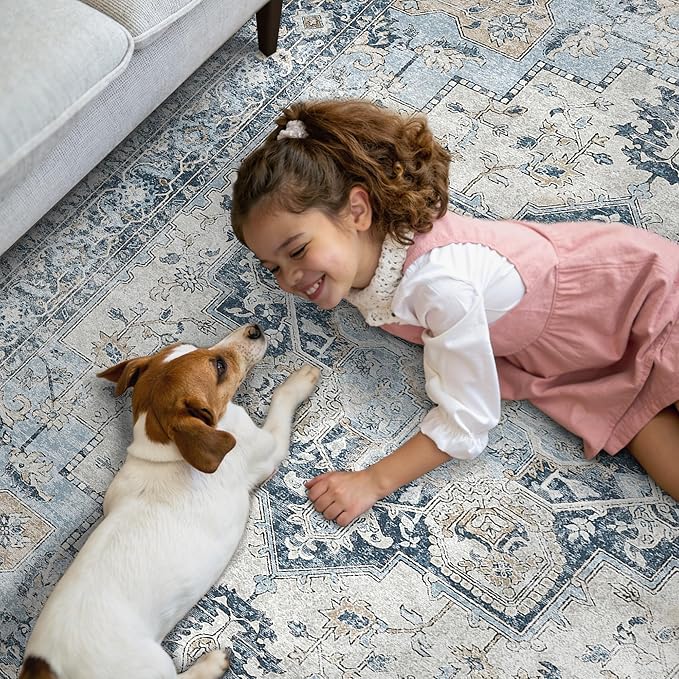 GENIMO Runner Rug 2x10, Machine Washable Vintage Runner Carpet, Non Slip - Image 4