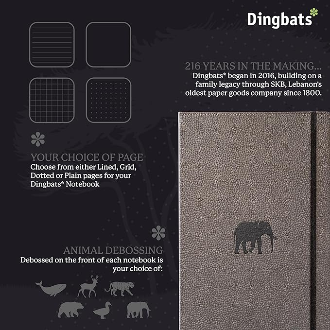 Dingbats* - Wildlife Lined Extra Large A4 Notebook - PU Leather Hardcover - Image 2
