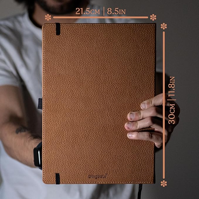 Dingbats* - Wildlife Dotted Extra Large A4 Notebook - PU Leather Hardcover - Image 6