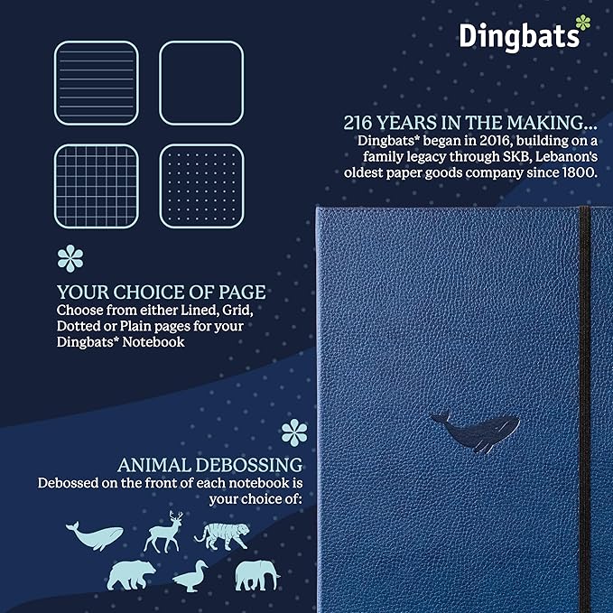 Dingbats* - Wildlife Dotted Extra Large A4 Notebook - PU Leather Hardcover - Image 2