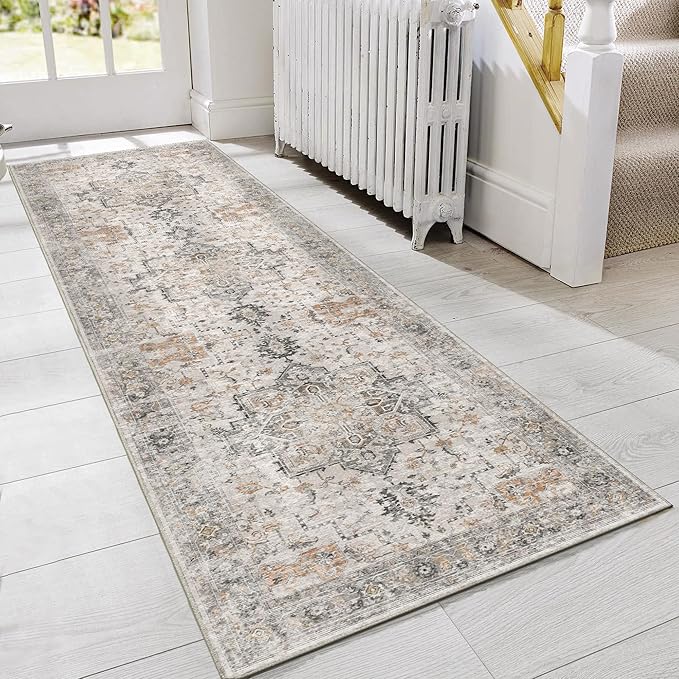 GENIMO Runner Rug 2x5 Non Slip Machine Washable Vintage Hallway Runner Rug by GENIMO