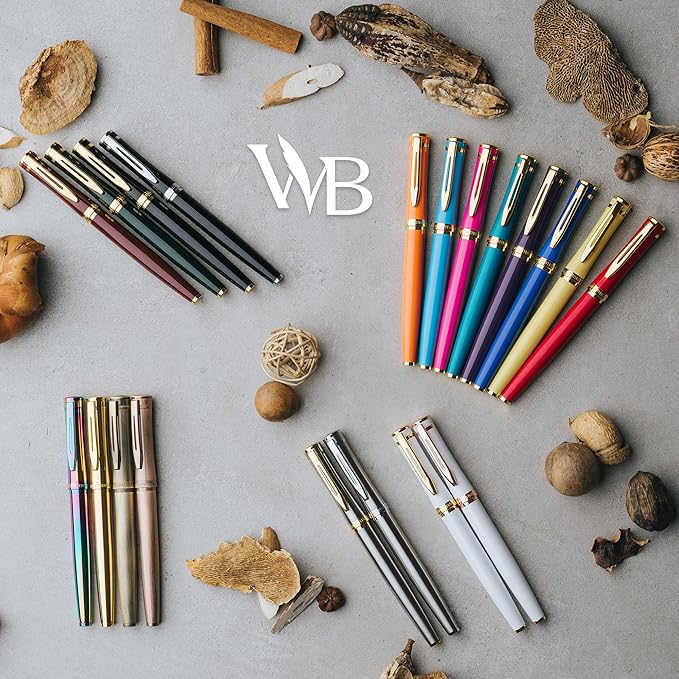 Wordsworth & Black Fountain Pen Set, 18K Gilded Medium Nib, Includes 24 Pack - Image 7