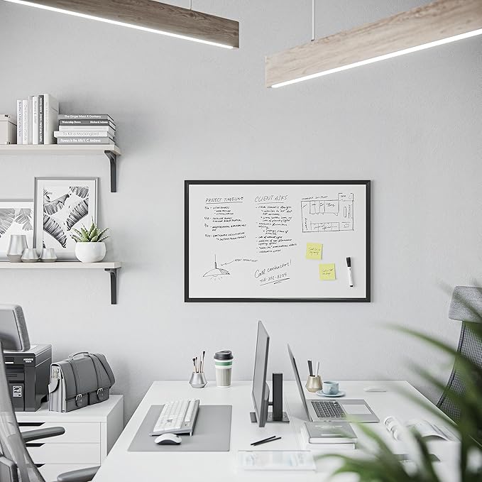 U Brands Magnetic Whiteboard 24" x 36", Wall Mounted White Board - Image 6