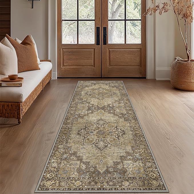 GENIMO 2x8 Runner Rugs for Hallway, Machine Washable Non Slip Vintage Rugs - Image 2