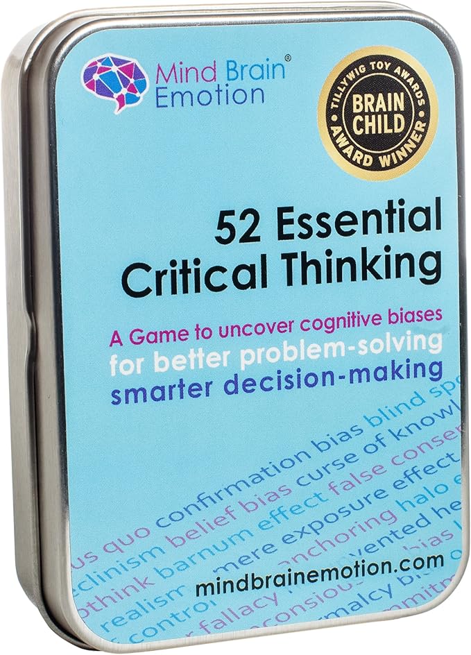 52 Essential Critical Thinking: Smart Flash Cards to Uncover Implicit Biases by MindBrainEmotion