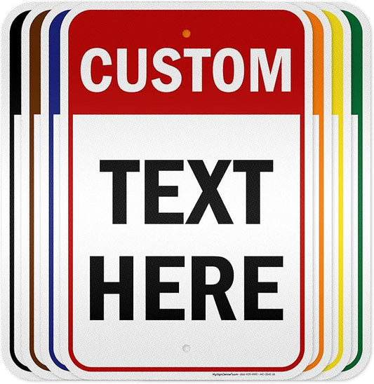 Custom Sign, Custom Sign for Business, Indoor/Outdoor use. 12x18 Inches by MySignCenter