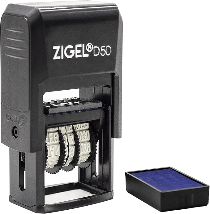 ZIGEL D50 Date Stamp with Your Custom Text - Image 3