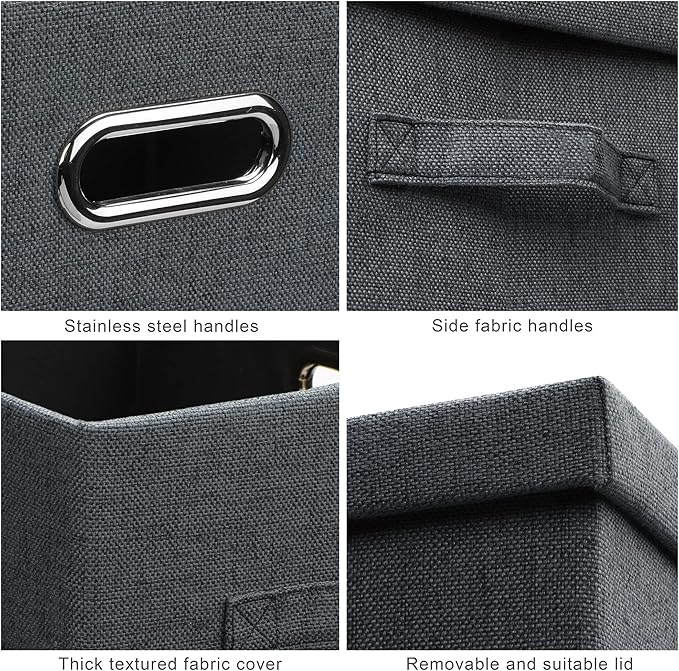 Graciadeco Medium 15" 21 Quart Collapsible Stackable Storage Bins - Image 5