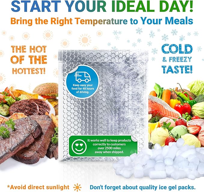 Amiff Silver Thermal Bubble Mailer, 11 x 15 Inches. 10 Pack Metallic Bubble - Image 3