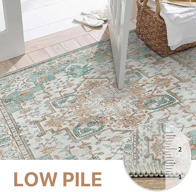 GENIMO 2x10 Runner Rugs for Hallway, Machine Washable Non Slip Vintage Rugs - Image 4