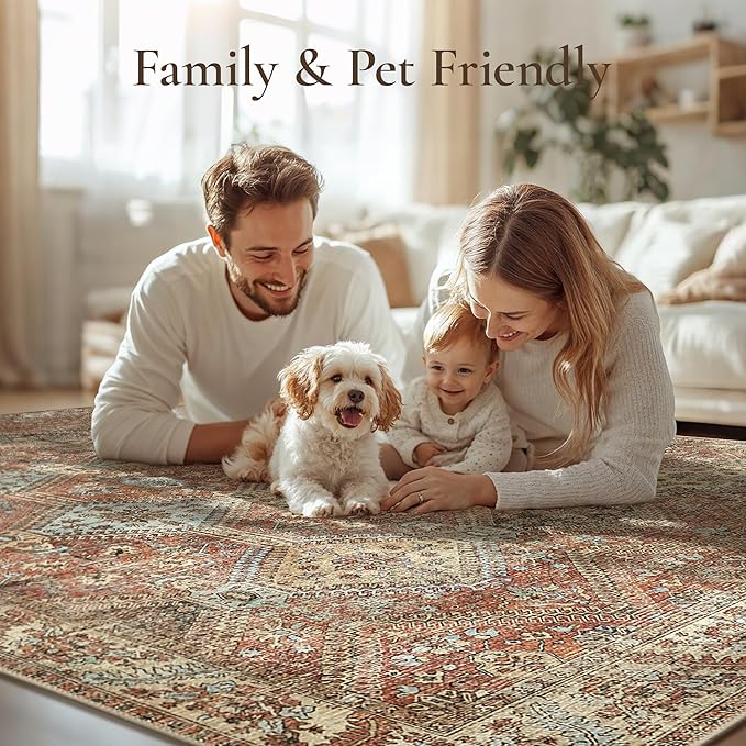 GENIMO Runner Rug 2x10 Non Slip Machine Washable Hallway Runner Rug, Low Pile - Image 7
