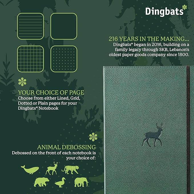 Dingbats* - Wildlife Lined Extra Large A4 Notebook - PU Leather Hardcover - Image 2