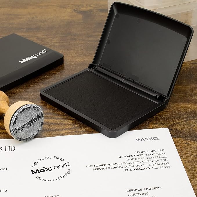 MaxMark Large Premium Olive Green Ink Stamp Pad - Image 5