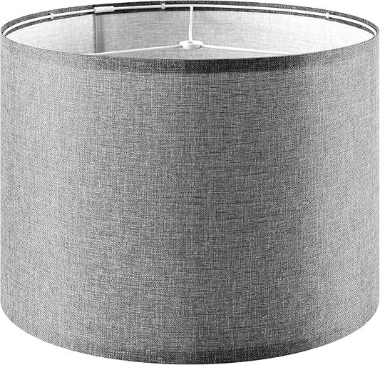 Gray Large Drum Lamp Shades for Floor Lamps Table Lamp Farmhouse Lamp Shade 16" by GOSO