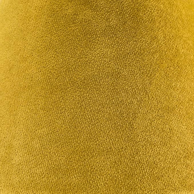 GO&SO Set of 1 Large Drum Yellow Velvet Lamp Shade -16" Top x 16" Bottom x 12" - Image 3